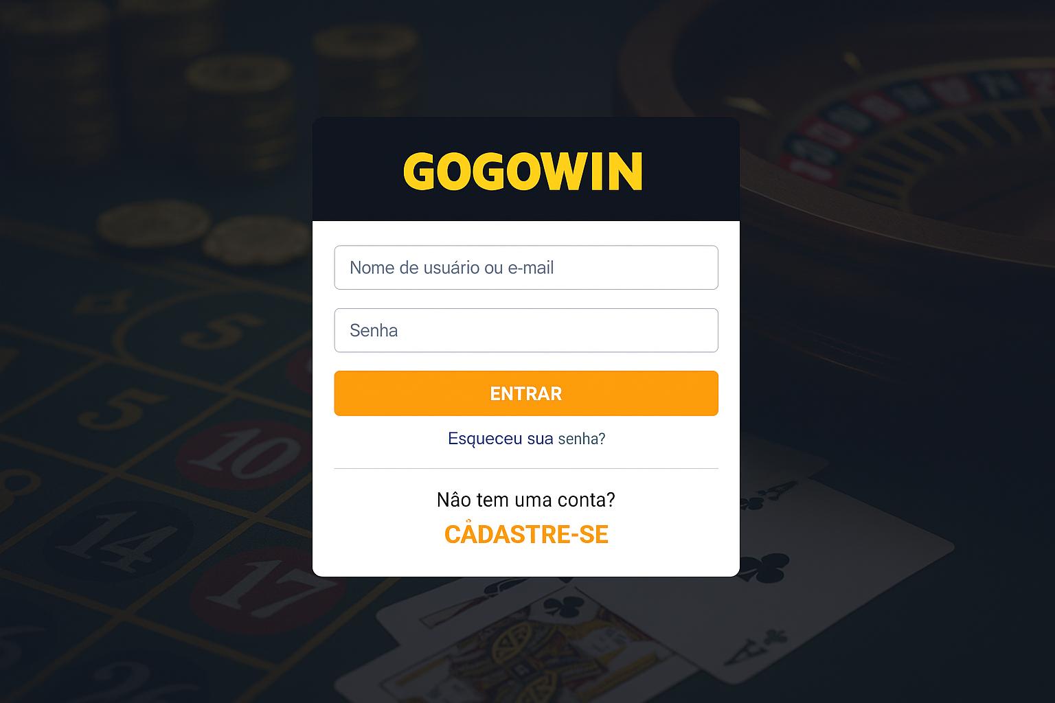 Não Perca tempo, o rRgistro na site GOGOWIN  